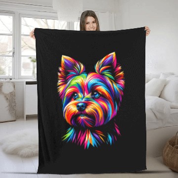 Discover Pop Art Yorkshire Terrier Dog Terriers Yorkie Baseball Tees Fleece Blankets