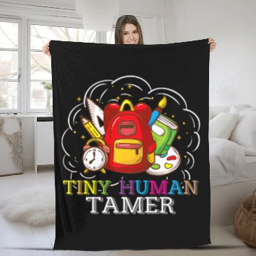 Discover Tiny Human Tamer Mom Babysitter Au Pair Nanny 7 Fleece Blankets