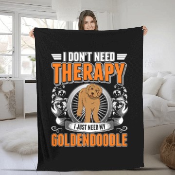 Discover Dog Goldendoodle Therapy Fleece Blankets Fleece Blankets