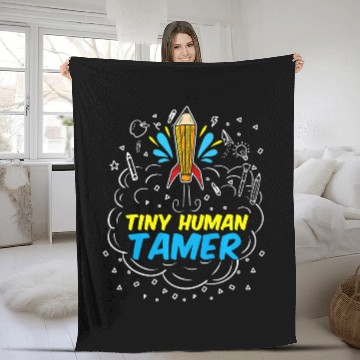 Discover Tiny Human Tamer Mom Babysitter Au Pair Nanny 5 Fleece Blankets