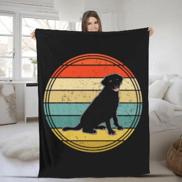 Discover Labrador Lab Dog Lovers Retro Fleece Blankets