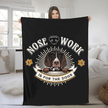 Discover German Shorthaired Pointer Nose Work is for Dogs Nosework Zip Fleece Blankets
