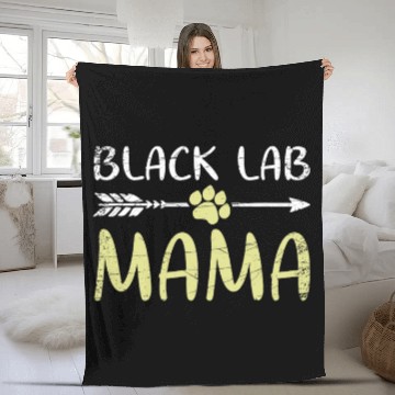 Discover Labrador Lab Dog Black Lab Mama Labrador Fleece Blankets