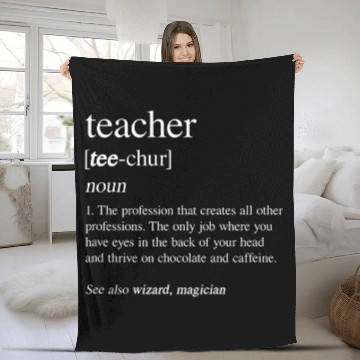 Discover Teacher Definition Wizard Magician Fleece Blankets