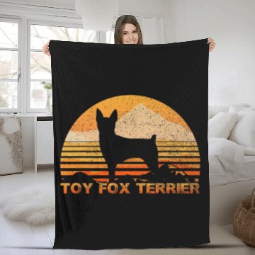 Discover TOY FOX TERRIER Funny Lover vintages Retro Fleece Blankets