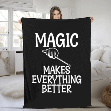 Discover Magic Make Everything Better Humor Joke Magician Baseball Tees Fleece Blankets