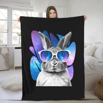 Discover Rabbit Space Glasses Bunny Galaxy Sunglasses Meme Baseball Tees Fleece Blankets