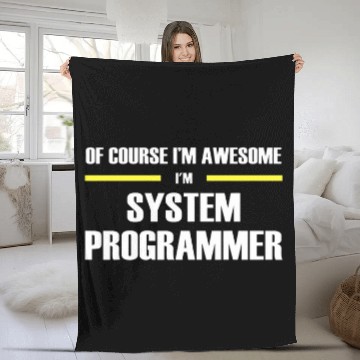 Discover Awesome System Programmer Baseball Tees Fleece Blankets
