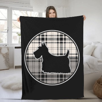 Discover Dog Scottish Terrier Plaid 3 Fleece Blankets