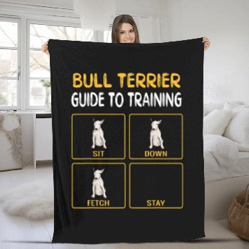 Discover Guide du Bull Terrier Dog Training Fleece Blankets