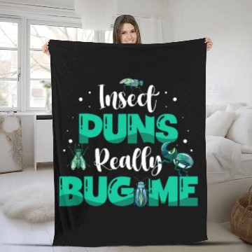 Discover Insect Puns Really Bug Me Bug Catcher Future Entomologist Baseball Tees Fleece Blankets