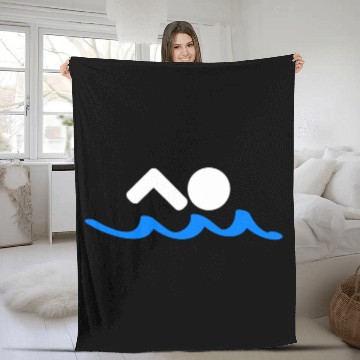 Discover Swimmer swimming sports lifeguard bathing master Fleece Blankets