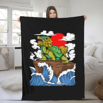 Discover Legendary Great Dragon Turtle Symbolizes Courage Asian Baseball Tees Fleece Blankets