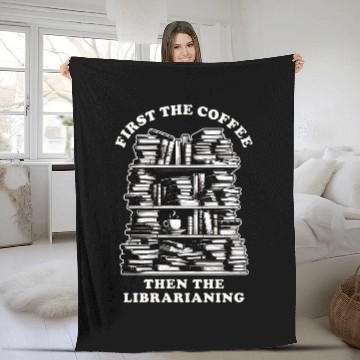 Discover Librarian Library Worker Library Cart Fleece Blankets