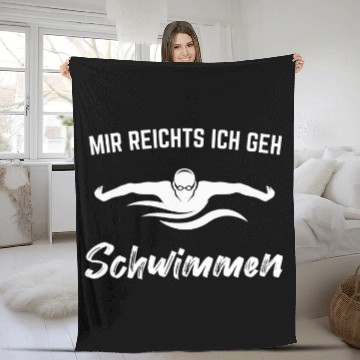 Discover Swimming swimmers lifeguard water gift Fleece Blankets