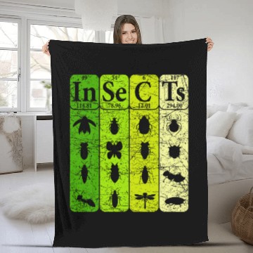 Discover Insects Periodic Table Elements Entomologist Retro Bugs 24 Baseball Tees Fleece Blankets