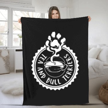 Discover Tea and Bull Terriers Bull Terrier Zip Fleece Blankets