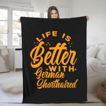 Discover life is better with a german shepherd Fleece Blankets