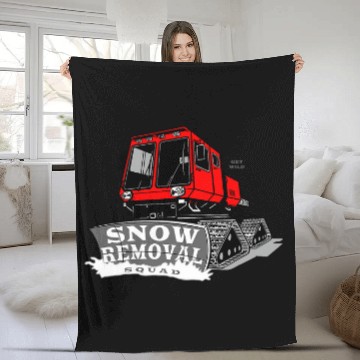 Discover Snow Removal Squad 2Snow Plow Driver Winter Storm Fleece Blankets
