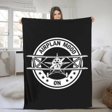 Discover Airplane Mode On Pilot C172 Flying Cloud Surfing Pilot Funny Fleece Blankets