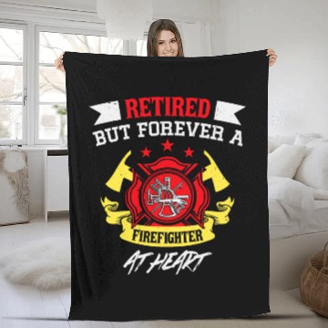 Discover Retired but forever a Firefighter 22 Baseball Tees Fleece Blankets