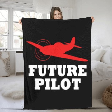 Discover Aviation Student Future Pilot Flight School Zip Fleece Blankets