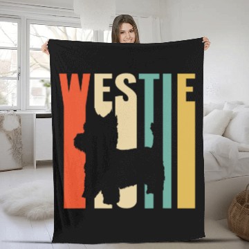 Discover West Highland White Terrier Retro 1970s Dog Westie Baseball Tees Fleece Blankets