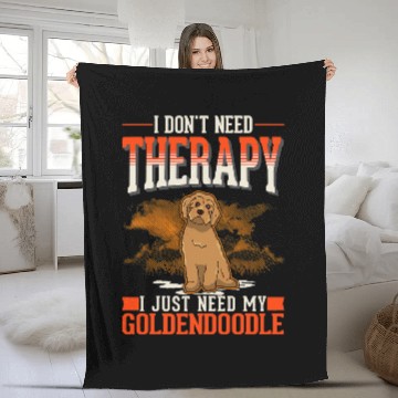 Discover Dog Goldendoodle Therapy 21 Fleece Blankets