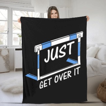 Discover Track And Field Hurdler Just Get Over It Fleece Blankets