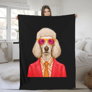 Discover Poodle vintages Style Fleece Blankets