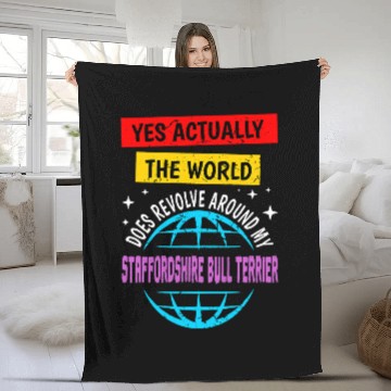 Discover The World Revolves Around My German Shorthaired Pointer Fleece Blankets