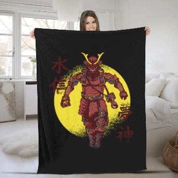 Discover Retro vintages Japanese Camera Warrior Samurai Photographer Fleece Blankets