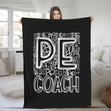 Discover PE Physical Education Teacher P E Appreciation Coach Fleece Blankets