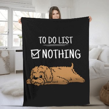 Discover To Do List Goldendoodle Dog Fleece Blankets