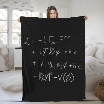 Discover Physics Subject Standard Model Lagrangian Science Teacher Zip Fleece Blankets