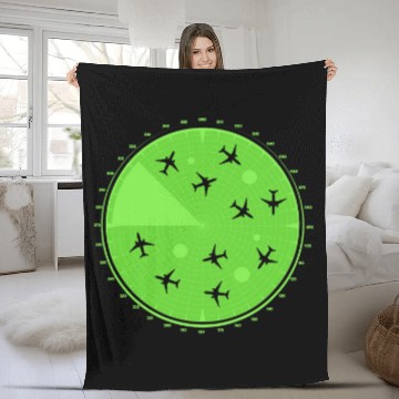 Discover Airplane Pilot Radar Aviation Aircraft Flight Zip Fleece Blankets