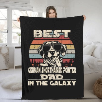 Discover Mens bests German Shorthaired Pointer Dad In The Galaxy Vintage Baseball Tees Fleece Blankets