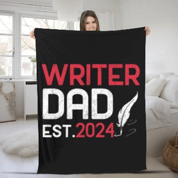 Discover Literary Papa Novelist Creative Writer Father Distressed 21 Fleece Blankets