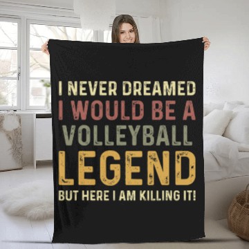 Discover vintages Volleyball Legend Volleyball Coach Zip Fleece Blankets