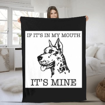 Discover Dog Great Dane funny dog lover gift 22 Fleece Blankets