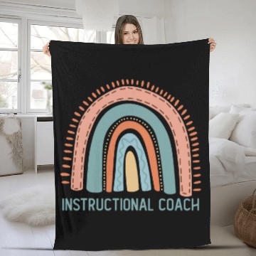 Discover Pastel Rainbow Instructional Coach Fleece Blankets