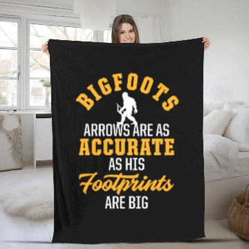 Discover Traditional Archery bigfoots Archer Arrow Bow Sasquatch 5 Fleece Blankets
