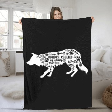 Discover Time Spent With Border Collie Zip Fleece Blankets