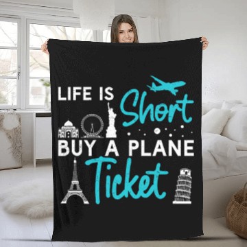 Discover Travel Consultant Agent Plane Ticket Funny Tour Operator Fleece Blankets