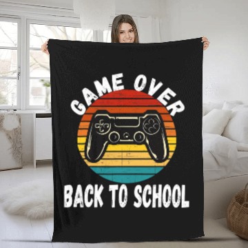 Discover Back to School Funny Game Over Teacher Student Controller 6 Fleece Blankets
