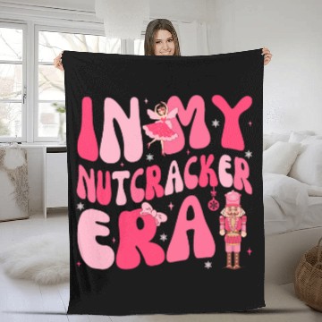 Discover Pink Christmas In My Nutcracker Era Pink Nutcracker Ballet 1 Fleece Blankets