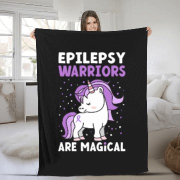 Discover Unicorns Epilepsy Warriors Are Magical Epilepsy Awareness Fleece Blankets