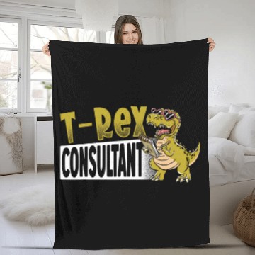 Discover TRexs Consultant Dino T Rexs Dinosaur Baseball Tees Fleece Blankets