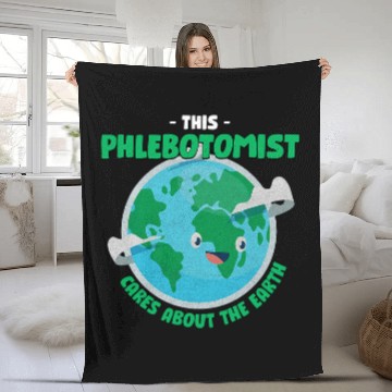 Discover This Phlebotomist Cares About the Earth Nature Lover Fleece Blankets