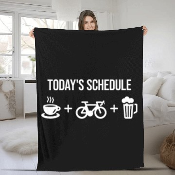 Discover Todays Schedule Coffee Cycling Beer 2 Baseball Tees Fleece Blankets